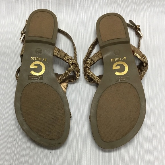 Guess Darling Gold Thong Sandals - Picture 6 of 6